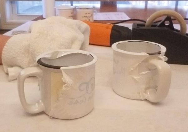 Ceramic Camp Mugs Out of the Sublimation Oven